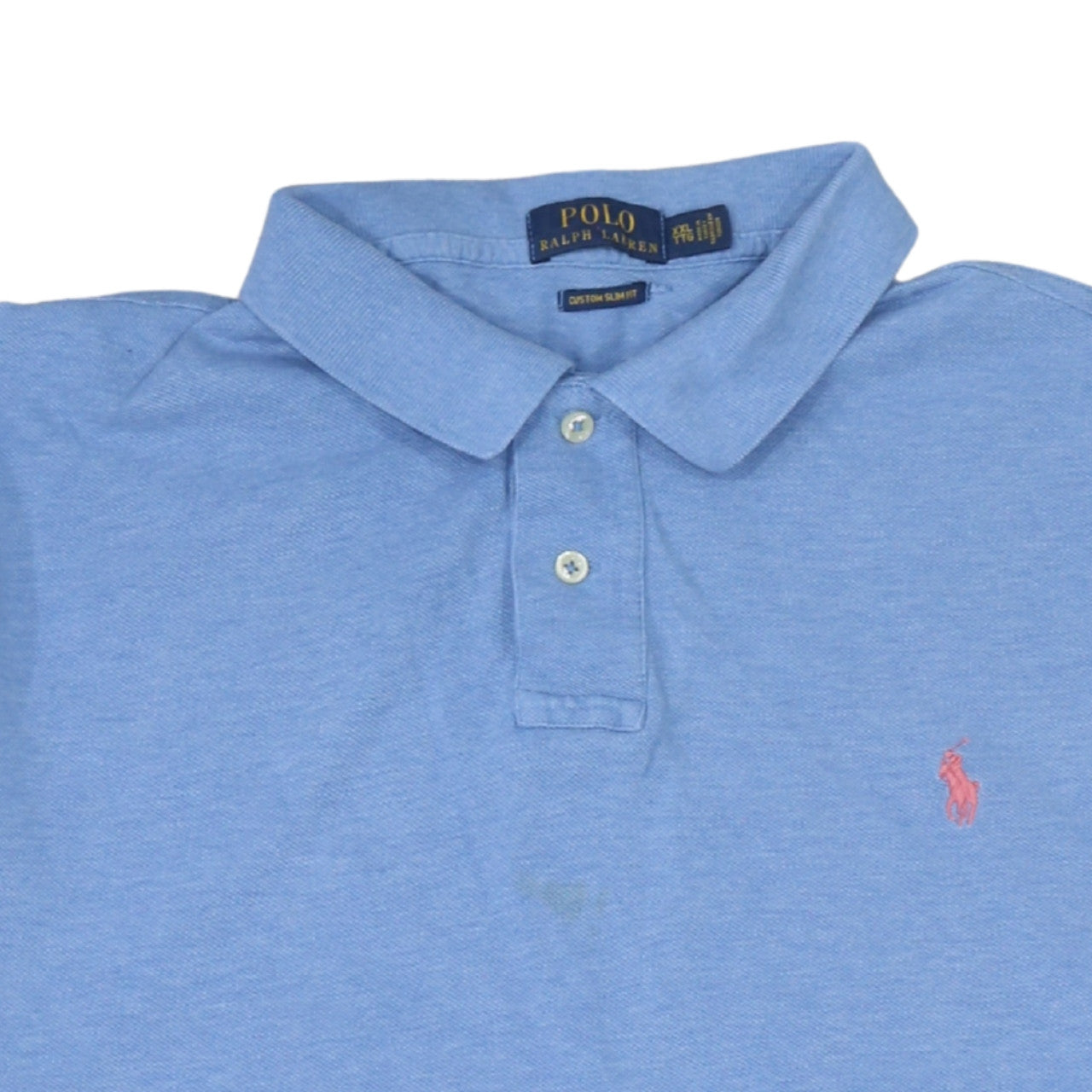 Ralph Lauren Men's Blue Slim Fit Cotton Polo Shirt 2XL