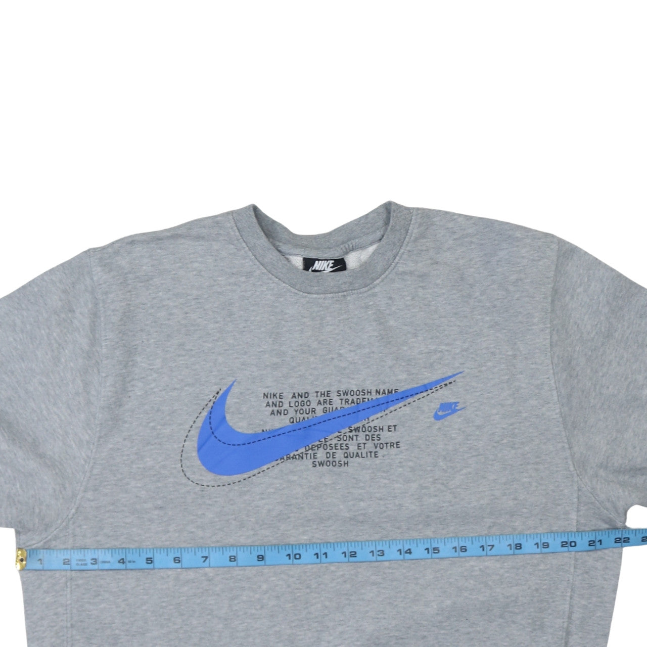 Nike Men's Grey Graphic Logo Pullover Sweatshirt Size S