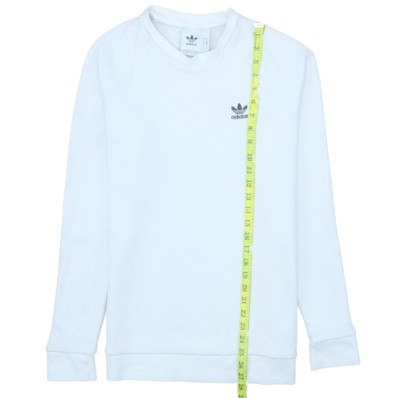 Adidas Men's White Crew Neck Pullover Sweatshirt Size S