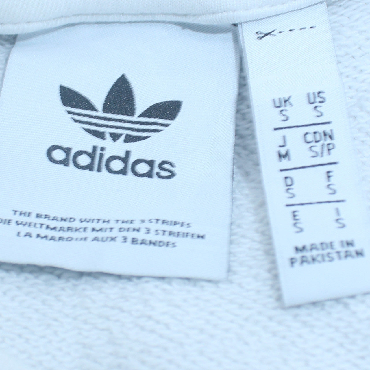 Adidas Men's White Crew Neck Pullover Sweatshirt Size S