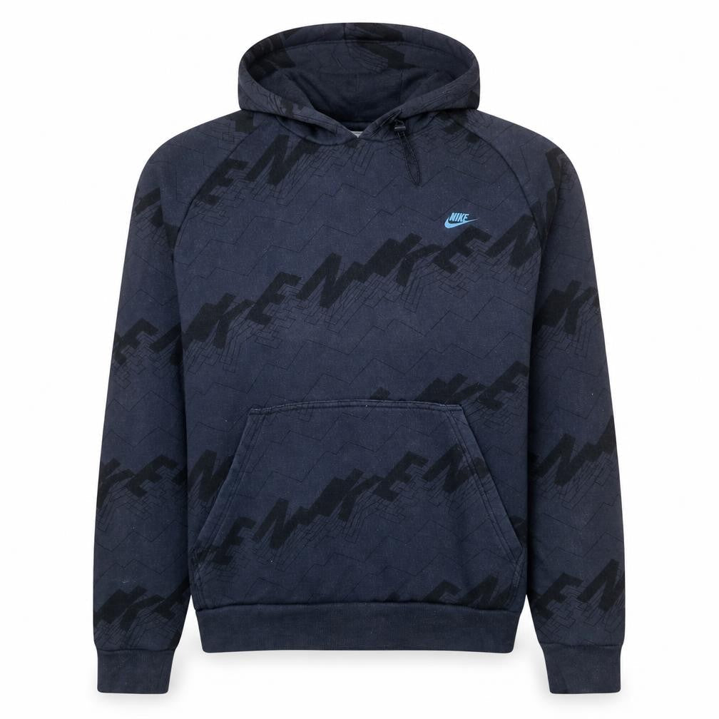 Nike Mens Blue Pullover Hoodie Size L Regular Fit Sportswear