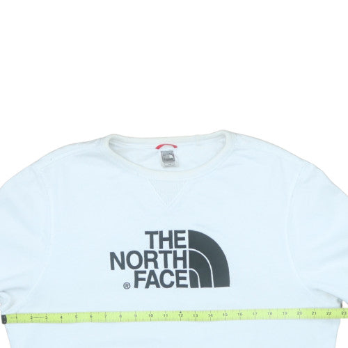 The North Face Men's White Pullover Sweatshirt L Logo Crew Neck