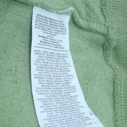 Nike Womens Green XL Pullover Hoodie Fleece Cotton Blend