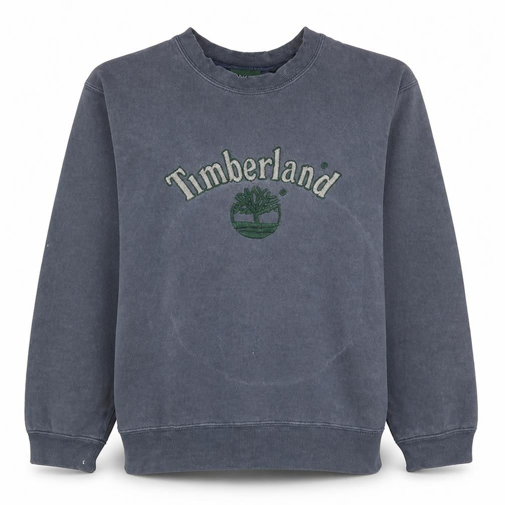 Timberland Men's Blue Embroidered Logo Pullover Sweatshirt M
