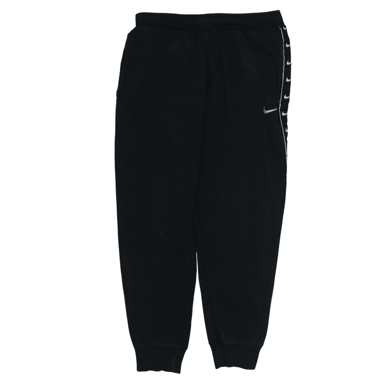 Nike Men's Black Jogger Sweatpants S Regular Fit Fleece Logo