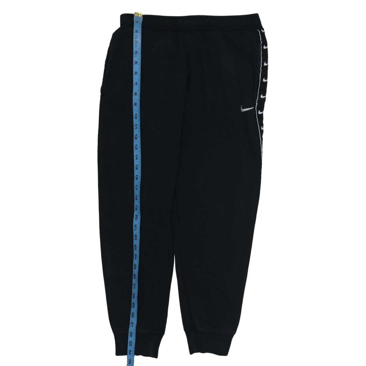 Nike Men's Black Jogger Sweatpants S Regular Fit Fleece Logo