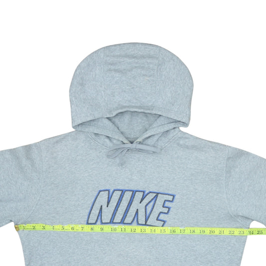 Nike Men's Grey Pullover Hoodie M Embroidered Logo Fleece Sweatshirt