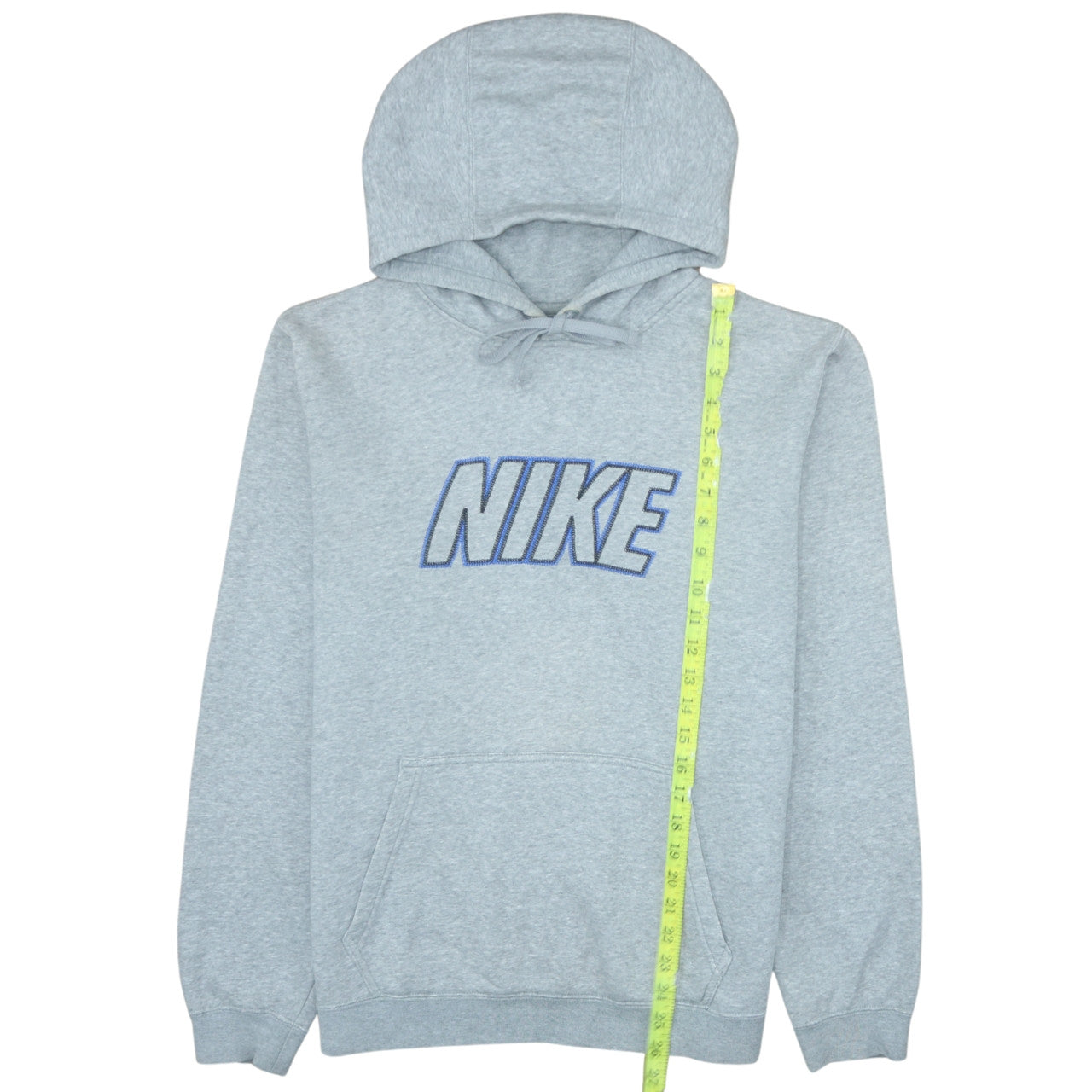 Nike Men's Grey Pullover Hoodie M Embroidered Logo Fleece Sweatshirt