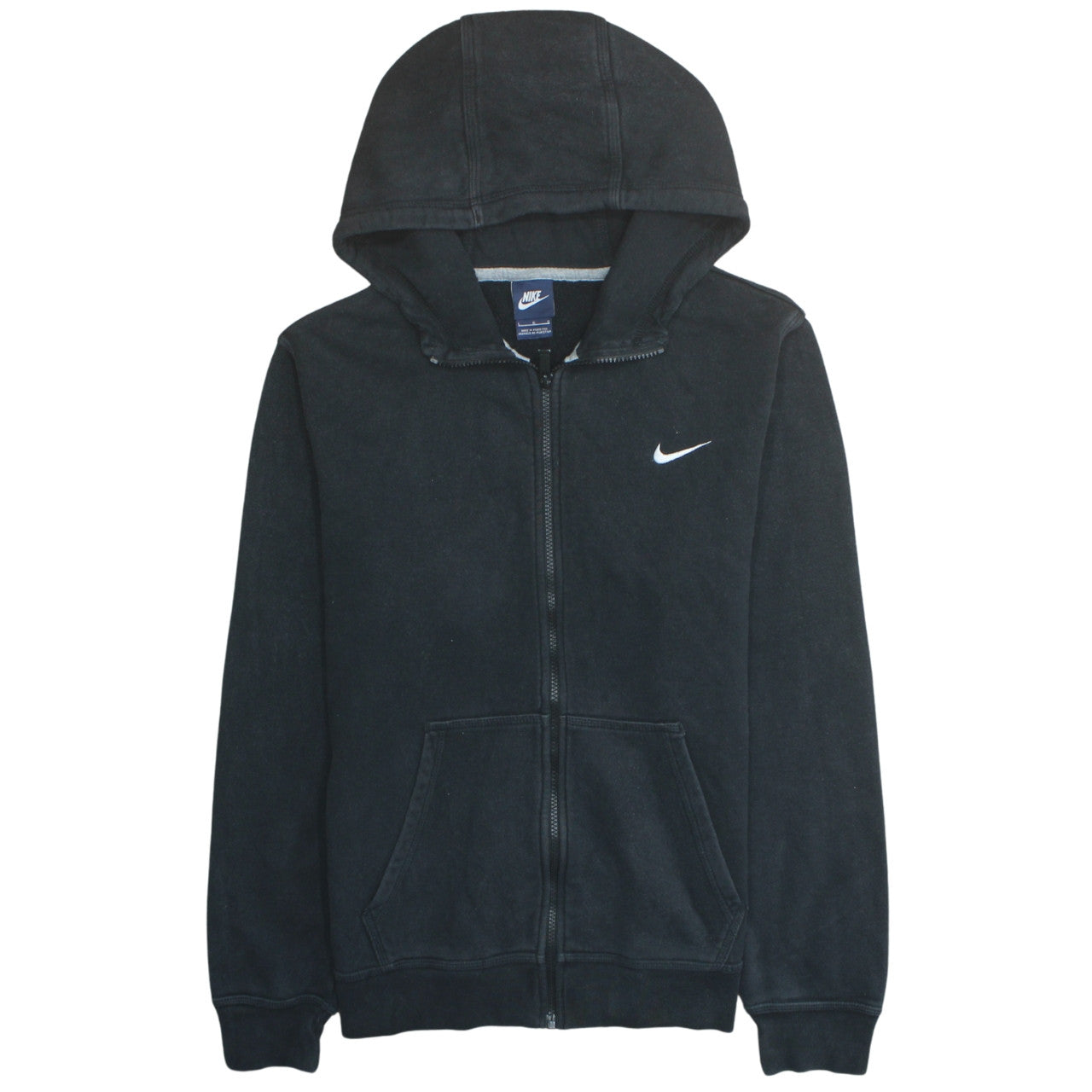 Nike Men's Black Full Zip Hoodie L Fleece Sweatshirt