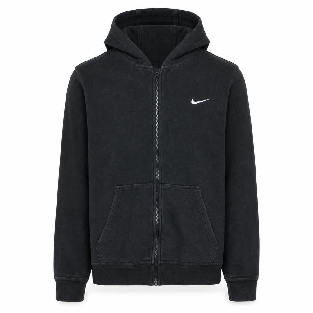 Nike Men's Black Full Zip Hoodie L Fleece Sweatshirt