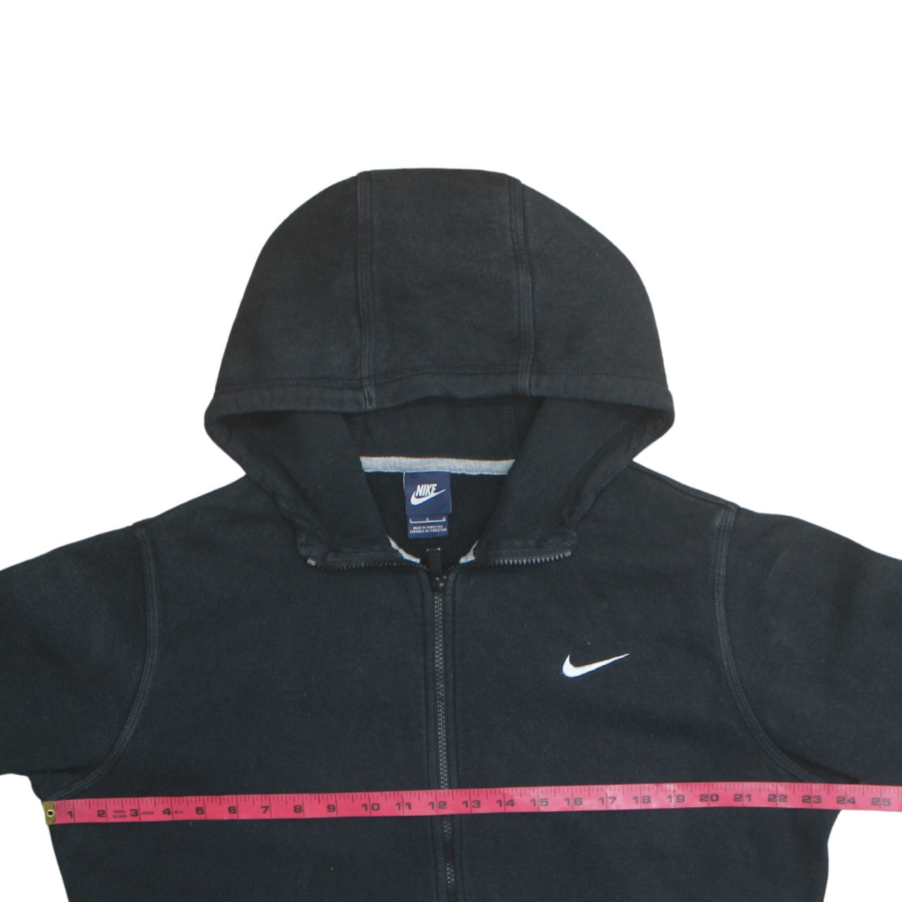 Nike Men's Black Full Zip Hoodie L Fleece Sweatshirt