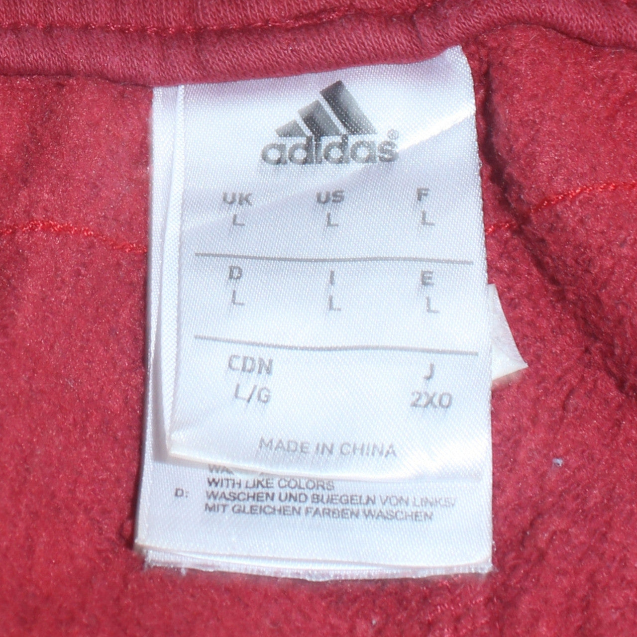 Adidas Men’s Red Bayern Munich Sweatpants L Regular Fit Fleece
