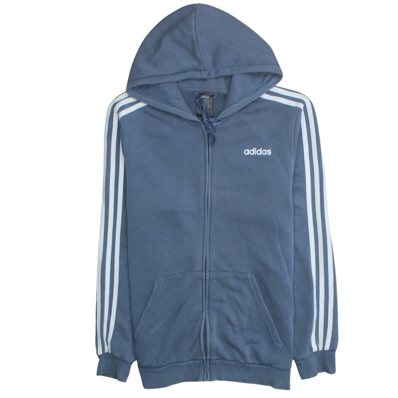Adidas Men's Blue Full Zip Hoodie Size M Sportswear Fleece Top