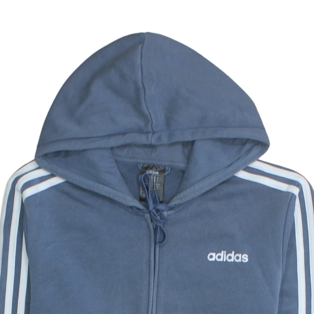 Adidas Men's Blue Full Zip Hoodie Size M Sportswear Fleece Top