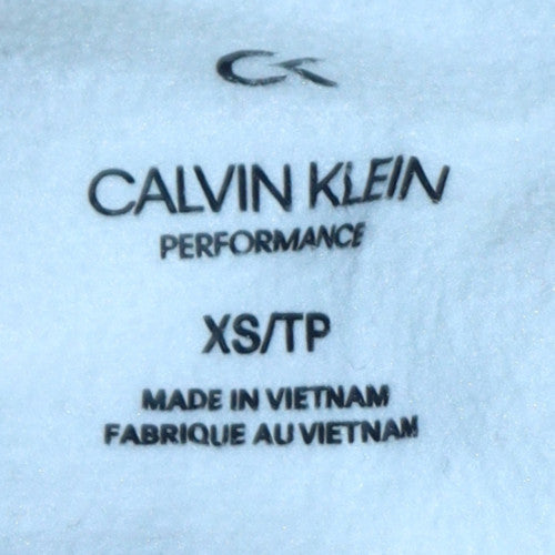 Calvin Klein Men White XS Pullover Sweatshirt Logo Fleece