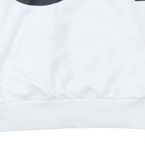 Calvin Klein Men White XS Pullover Sweatshirt Logo Fleece