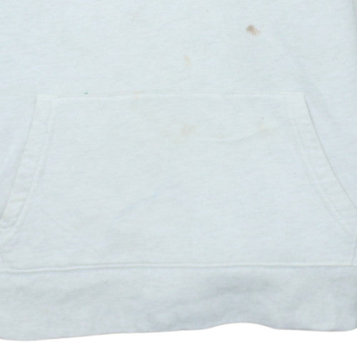 GAP Women White Pullover Hoodie L Cotton Blend Classic Casual