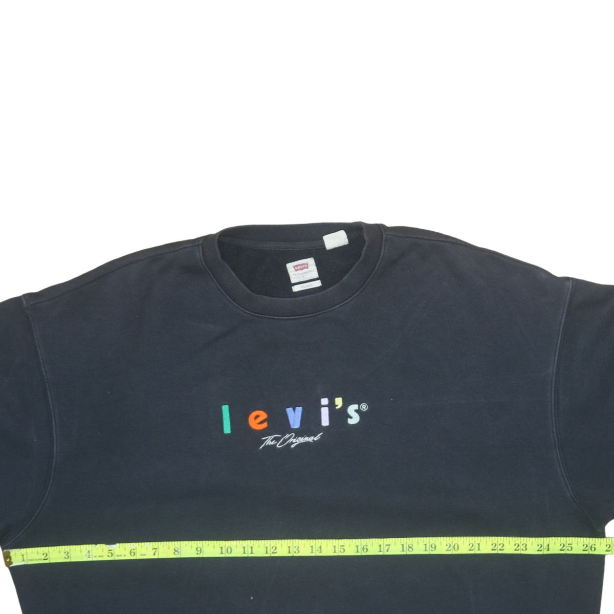Levi's Men's Black Relaxed Fit Crew Neck Sweatshirt L