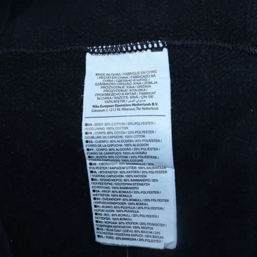 Nike Men's Black Pullover Hoodie M Fleece Logo Sportswear