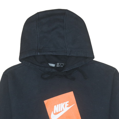 Nike Men's Black Pullover Hoodie M Fleece Logo Sportswear