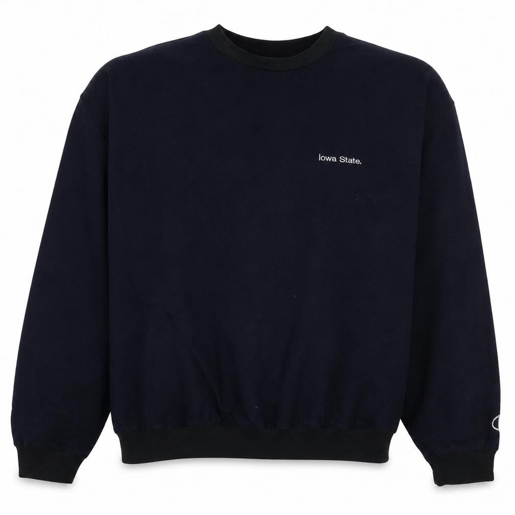 Champion Men's Blue XL Pullover Crew Neck Embroidered Sweatshirt
