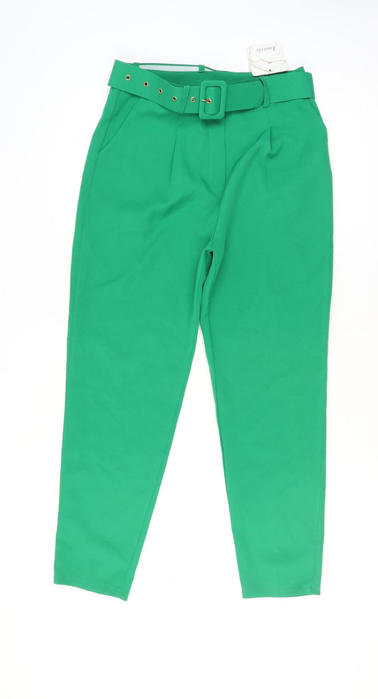 Marks and Spencer Women’s Green Paperbag Trousers XL High Waist