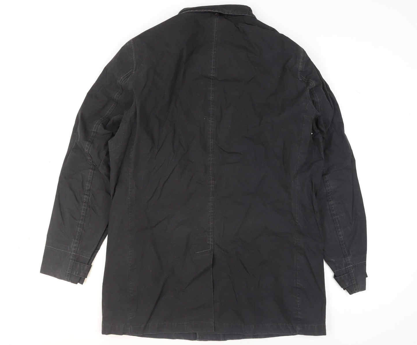 Timberland Men's Black Waterproof Cotton Nylon Overcoat Size L