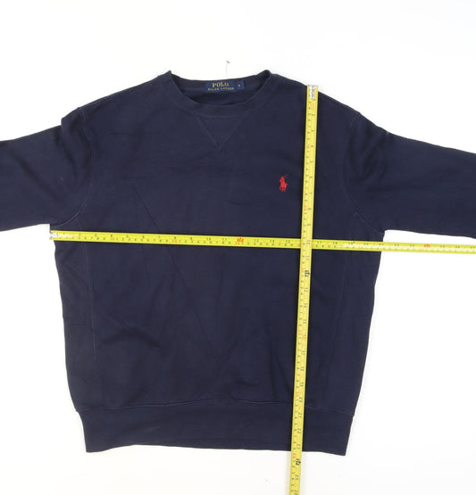 Ralph Lauren Men's Blue Crew Neck Pullover Sweatshirt Size S