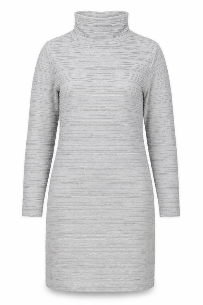 Marks and Spencer Women’s Grey Size 12 Roll Neck Ribbed Knit Bodycon Midi Dress