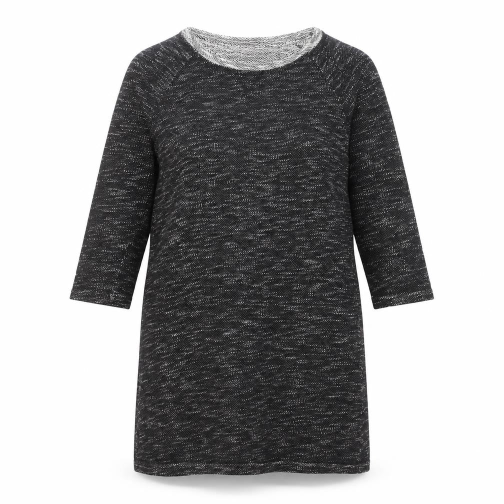 Gap Women’s Grey Knit Shift Dress M 3/4 Sleeve Casual Cotton