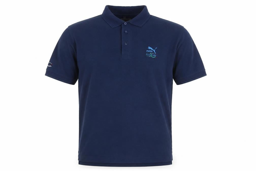 Front view of Puma Men's Blue Function Polo Shirt XL Sports Casual