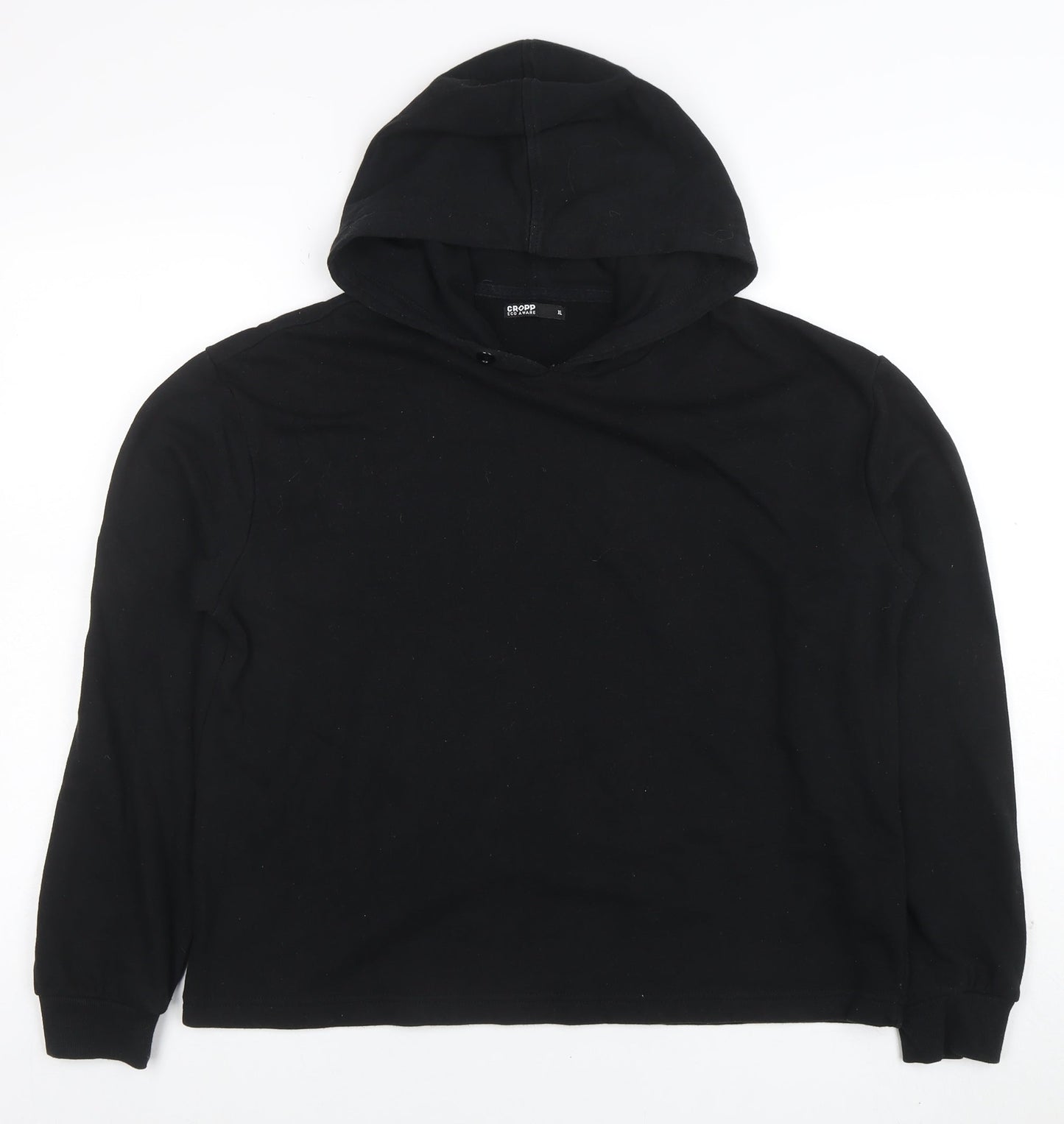 Cropp Eco Aware Women's Black XL Pullover Hoodie Cotton Blend