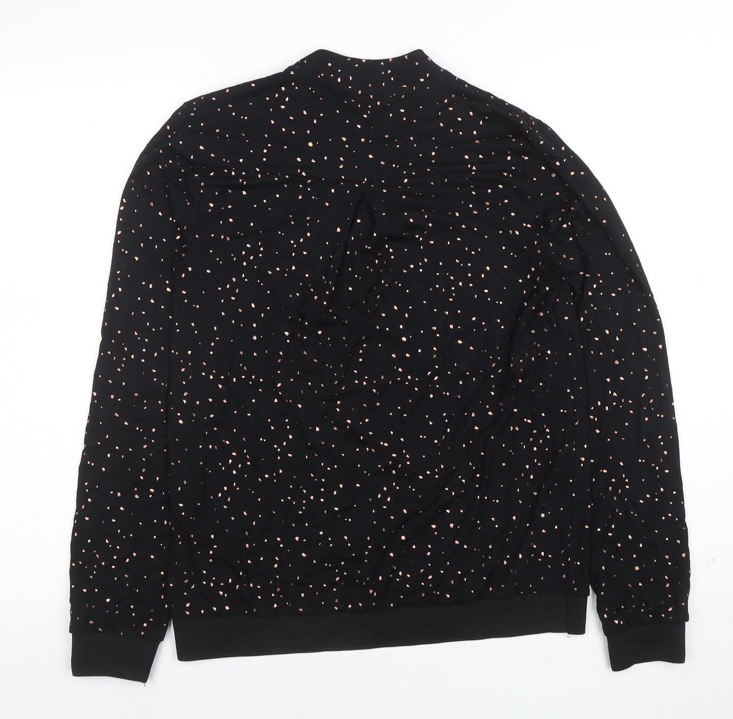 Sandwich Women Black Polka Dot Long Sleeve Tunic Blouse Size S