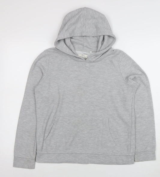 FatFace Women Grey Marl Pullover Hoodie UK 10 Cotton Blend
