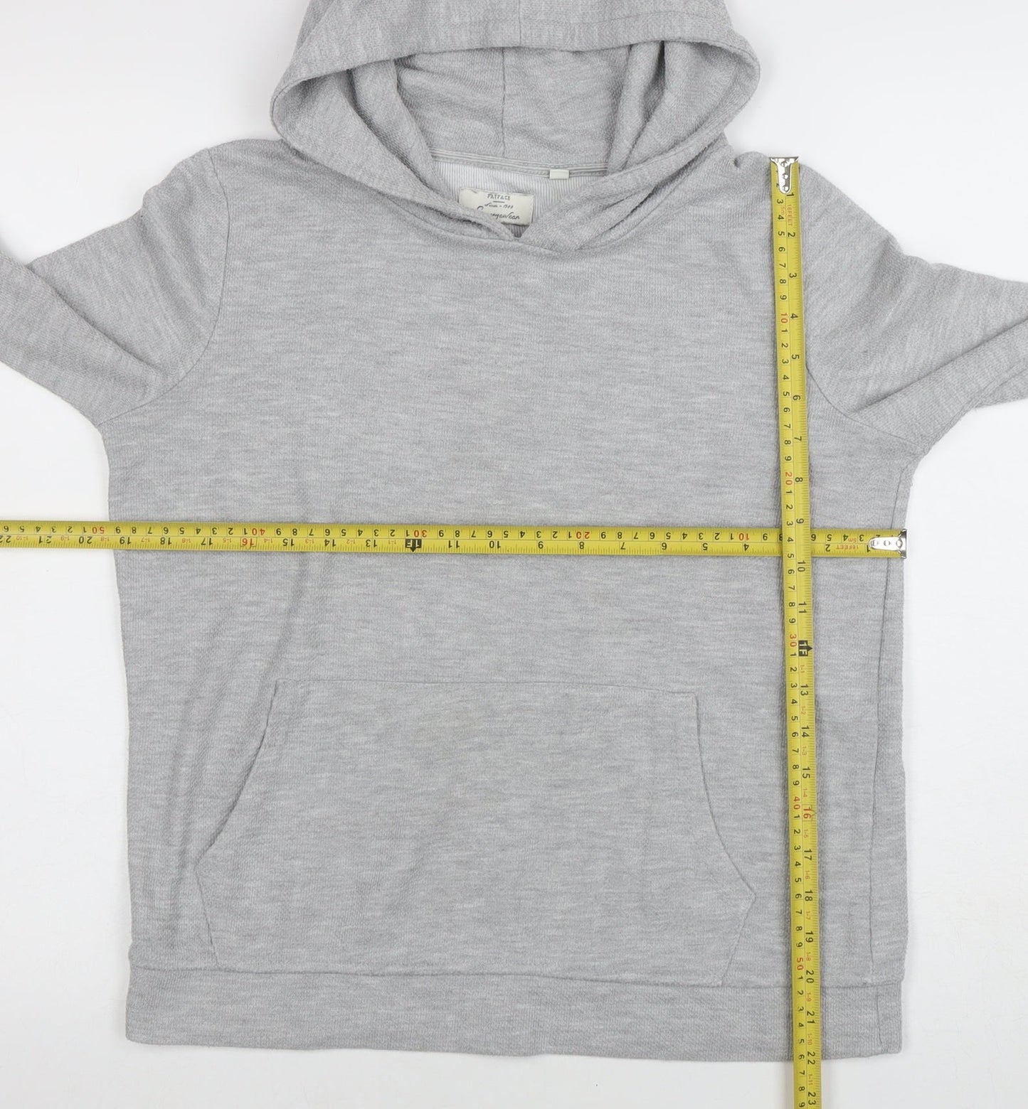 FatFace Women Grey Marl Pullover Hoodie UK 10 Cotton Blend