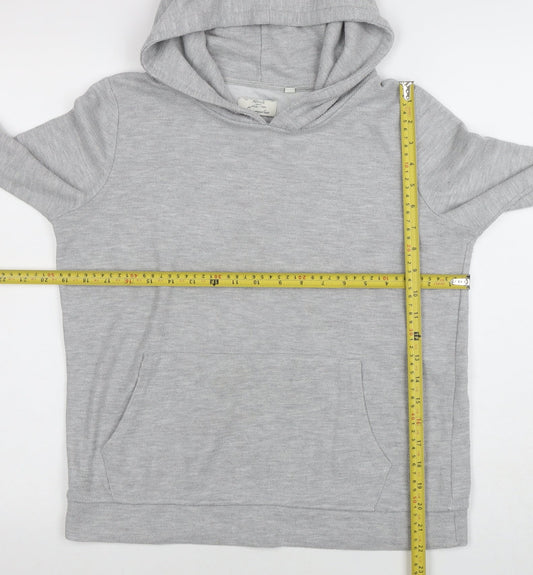 FatFace Women Grey Marl Pullover Hoodie UK 10 Cotton Blend