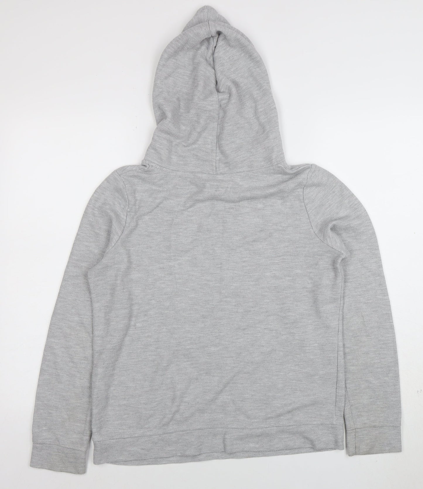 FatFace Women Grey Marl Pullover Hoodie UK 10 Cotton Blend