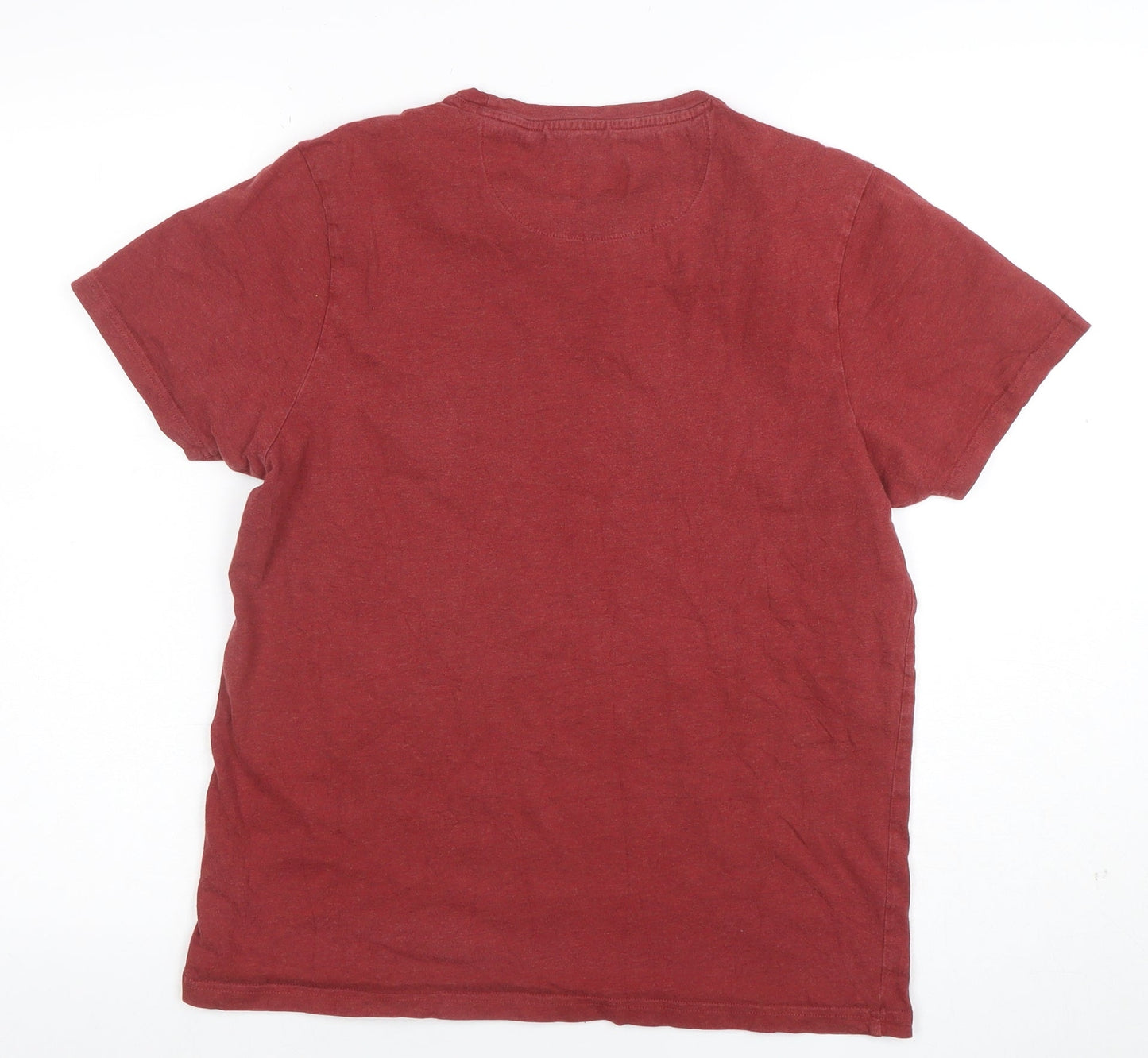 Farah Men's Red Crew Neck Short Sleeve Cotton T-Shirt M