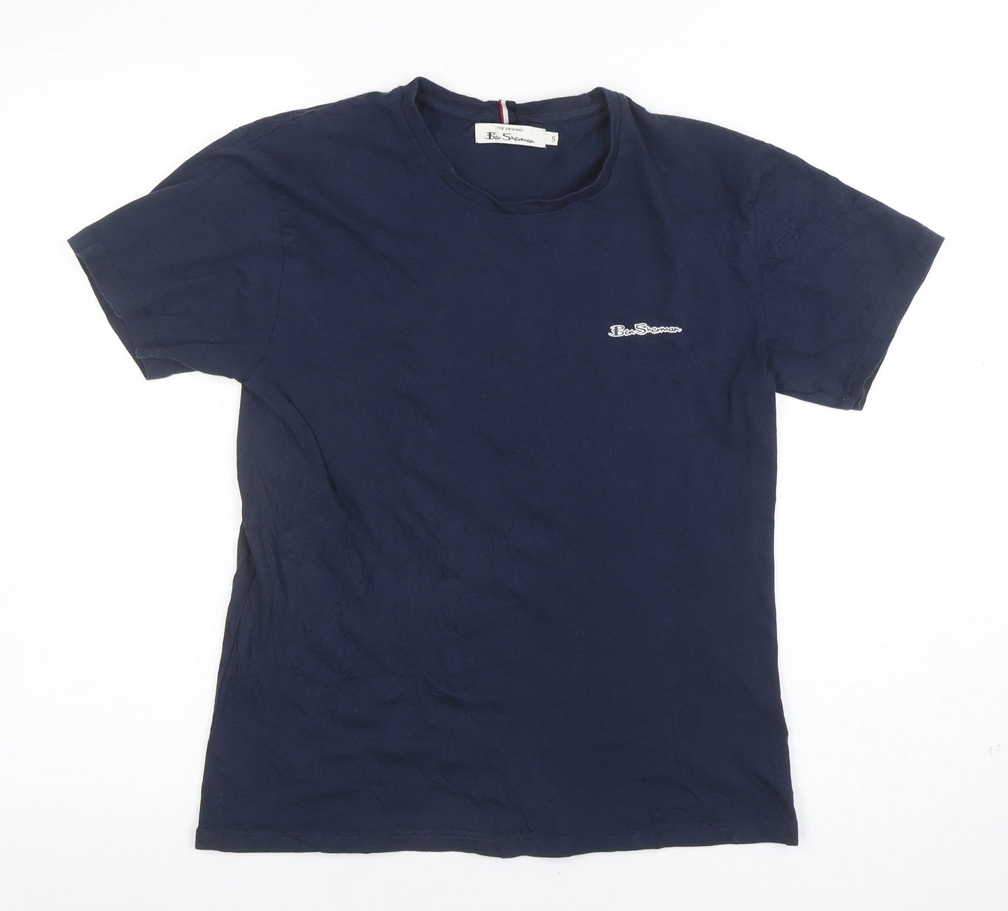 Ben Sherman Men's Blue Small Crew Neck Cotton T-Shirt