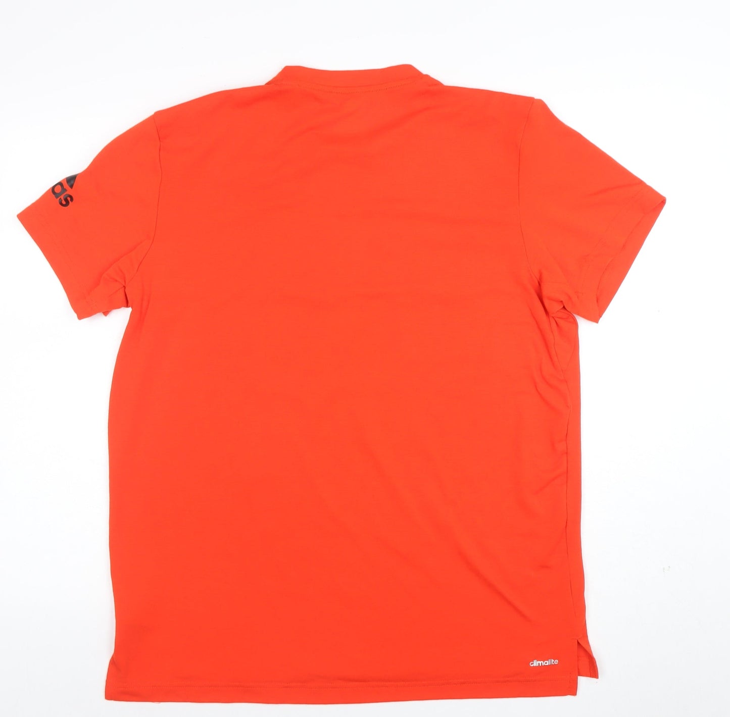 Adidas Men’s Orange Climalite Graphic T-Shirt L Short Sleeve Sports Top