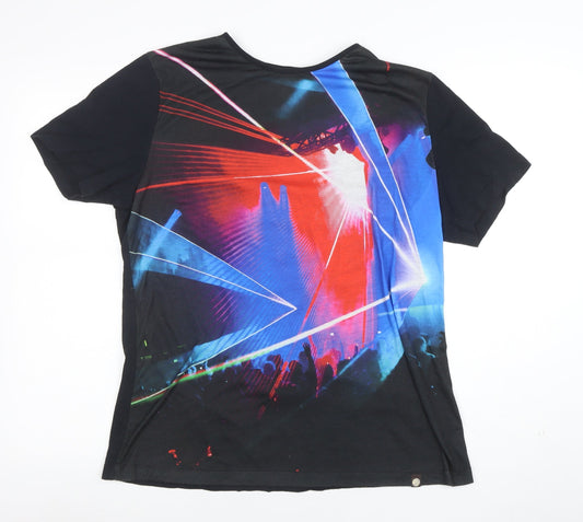 Pretty Green Men's Black Large Graphic Print T-Shirt