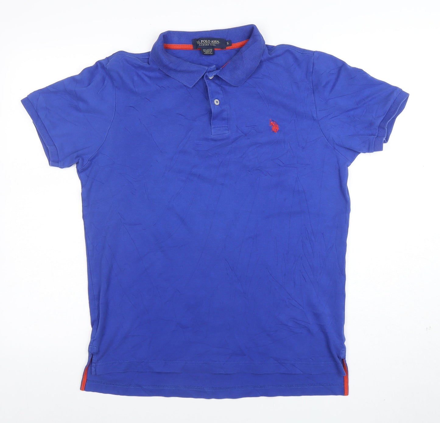 U.S. Polo Assn. Men's Blue Cotton Short Sleeve Polo Shirt Size S