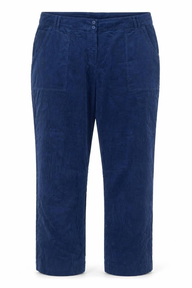 Poetry Womens Blue Corduroy Chino Trousers Size 22 Relaxed Fit