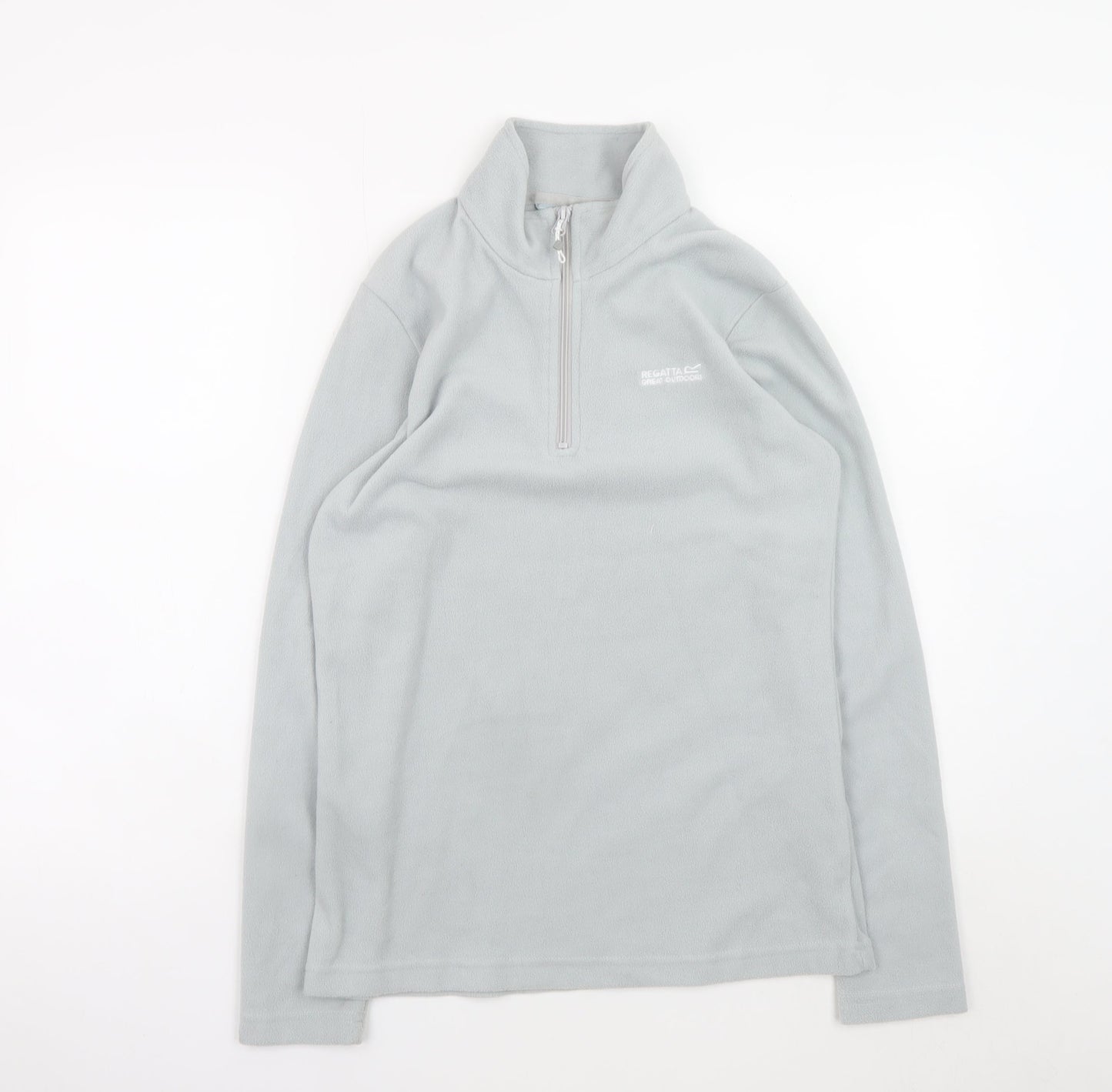 Regatta Womens Grey 1/4 Zip Fleece Sweatshirt UK 8 Polyester Outdoor
