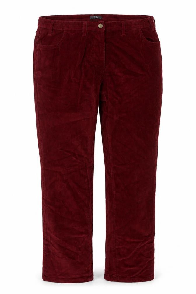 Bonprix Collection Women’s Red Corduroy Straight Trousers Size 24