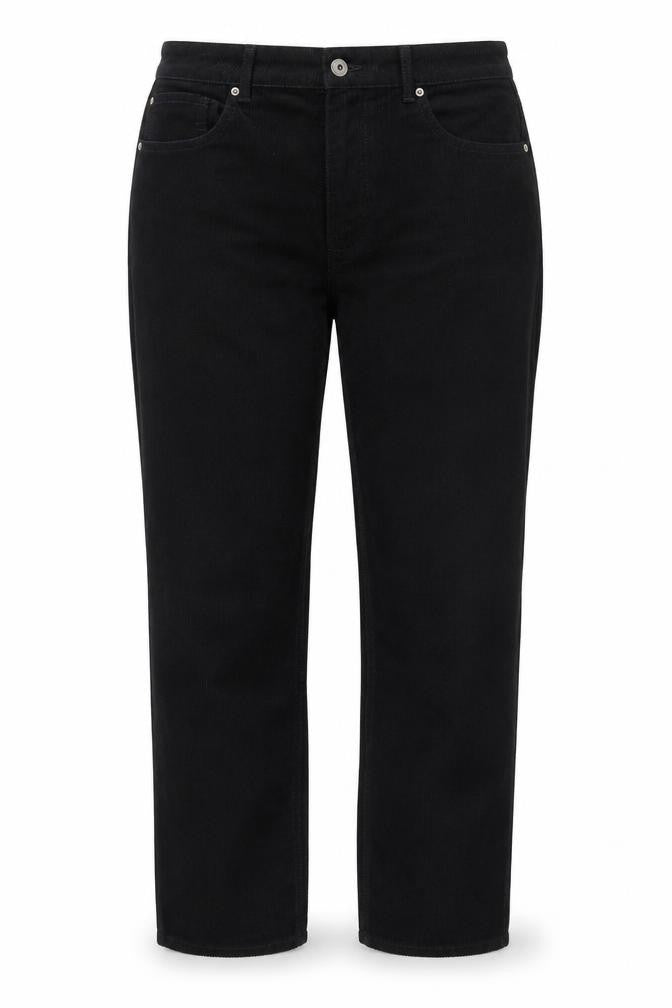 H&M Women’s Black Corduroy Straight Trousers Size 16