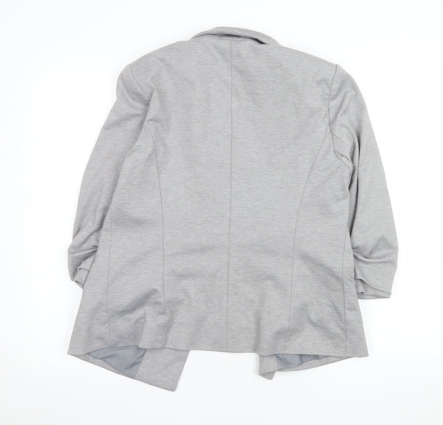 Miss Selfridge Women's Grey Blazer Jacket UK 14 Regular Fit Woven Lined