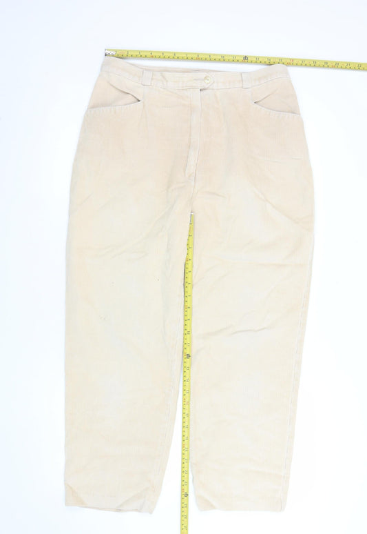 Marks and Spencer St Michael Beige Corduroy Chino Trousers Women’s Size 18 Tall