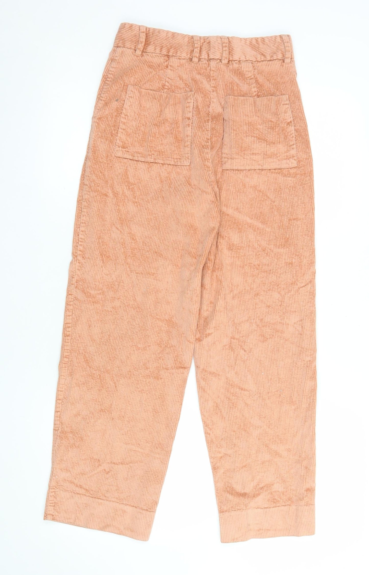 Marks and Spencer Women’s Beige Corduroy Cropped Trousers Size 6 Regular