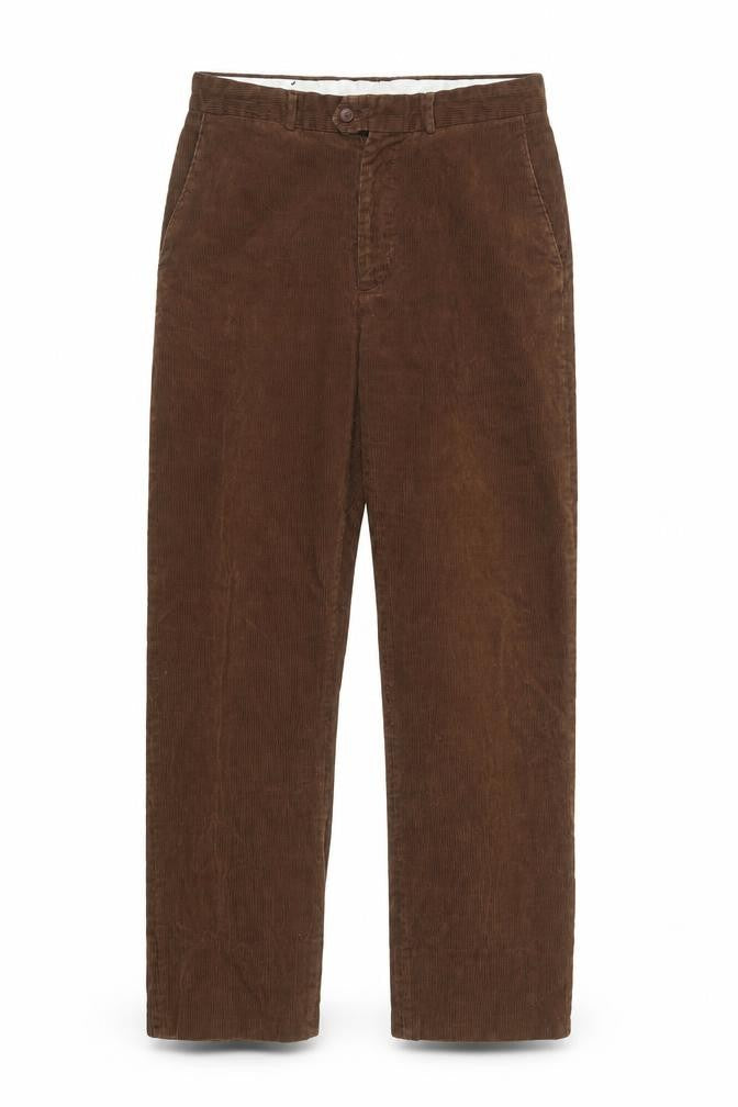 James Pringle Men's Brown Corduroy Straight Trousers 34W 29L